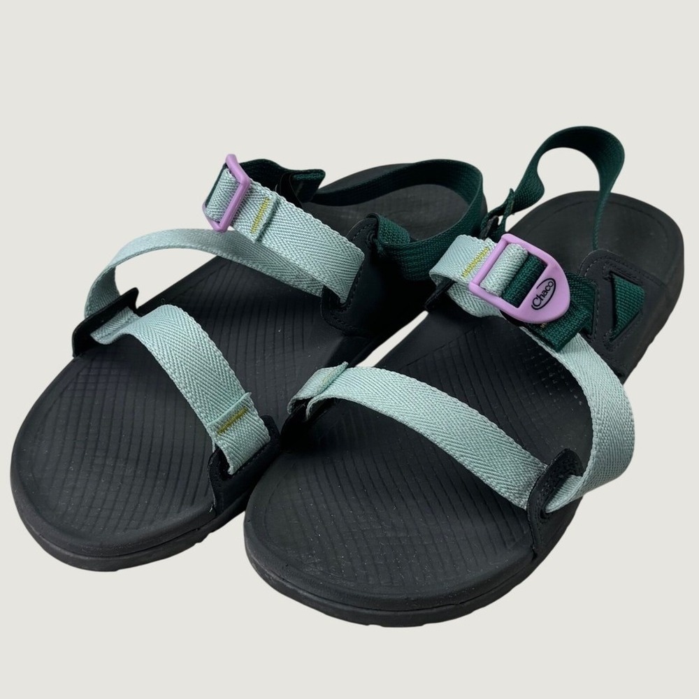 Chaco Lowdown Strappy Sandals Womens 9 Mint Teal Pink Buckle Hiking Gorpcore